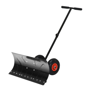 Snow Shovel Rolling Pusher 31.75\\" x 29.25\\" x 42.25\\" Black  