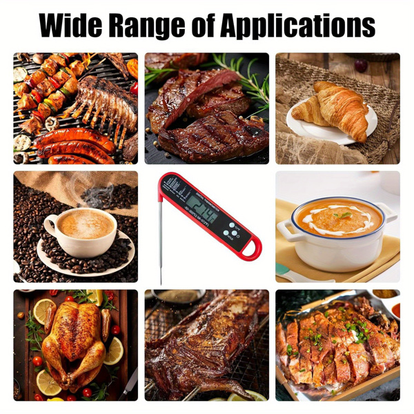 Instant Read Meat Thermometer Digital for Cooking Food, Food Thermometer for Cooking and Baking, Grill Thermometer for Outside Grill, Kitchen Thermometer for Cooking