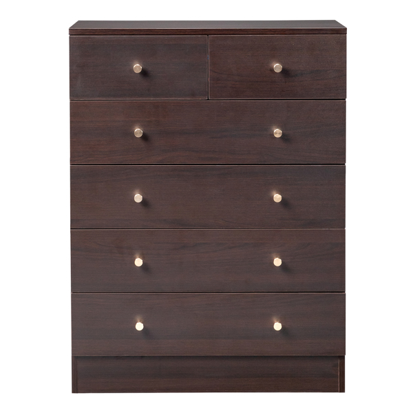 Modern Simple 6-Drawer Dresser Brown