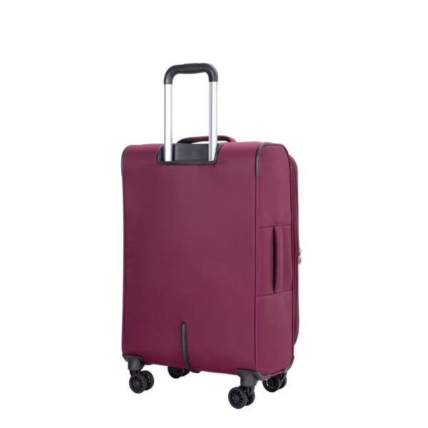 3-Piece Set (18/Travelbag /toiletry bag) ,Softshell Suitcase Spinner Wheels Terylene Polyester Luggage Sets Carry On Suitcase Luggage Lightweight Durable Suitcase WINE RED