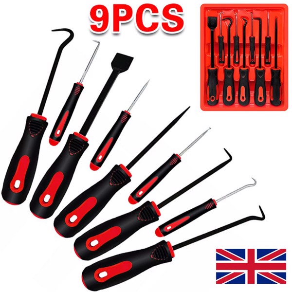 9PCS Profession Scraper Hook And Pick Tool Set O Ring Seal Removal Set&Mini Hook