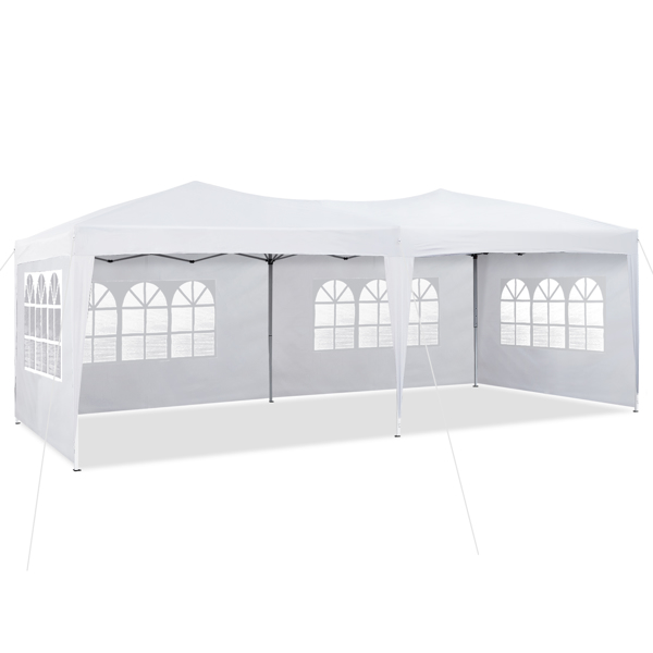 10×20 Party Tent Wedding Patio Gazebo,with 6 Removable Sidewalls & Carry Bag The Pop Up Canopy Tent, Anti-UV All Season Wind Waterproof Commercial Outdoor Wedding BBQ Events Party Tent