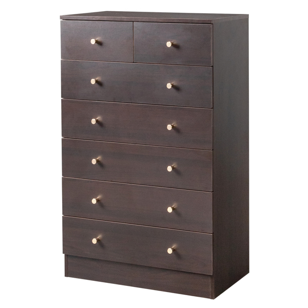 Modern Simple 7-Drawer Dresser Brown