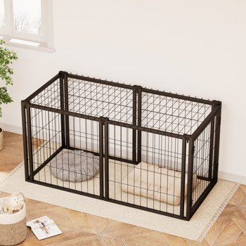 Dog Crate 47.2\\" Dog Kennel for Small Medium Dogs, Puppy Dog Playpen with Top, Pet Cage, Indoor, Black.47.2\\"L x 22\\"W x 24\\"H.