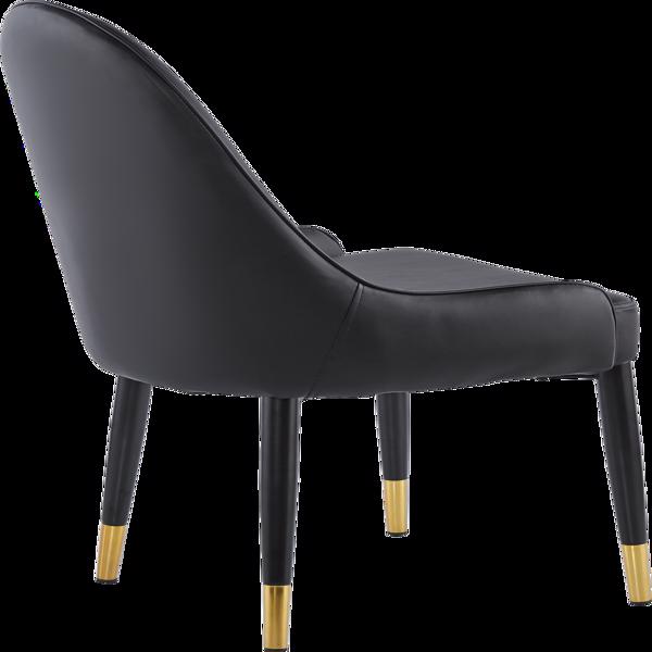 Modern Leather Dining Chair Set of 2, Upholstered Dining Chair, Legs with Black Plastic Tube Plug