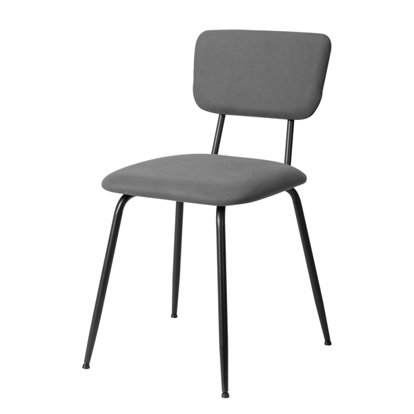 Set of 6 Modern Padded Dining Chairs for Kitchen Bar Office Chair, Grey