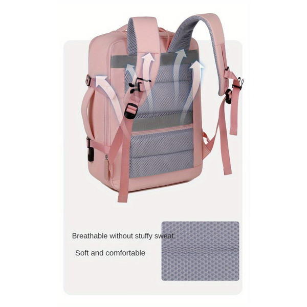 Women's Large Capacity Backpack with USB Charger and Shoe Pocket, Flight-Approved for Easy Travel. (Maybe YunExpress Logistics)