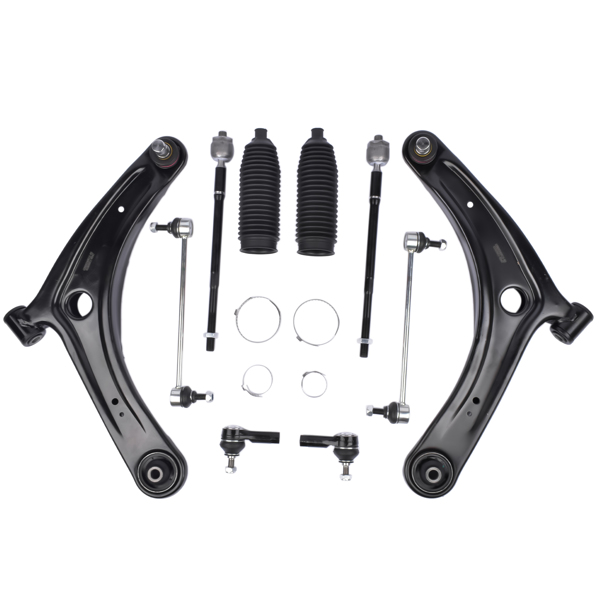 Front Lower Control Arms Tie Rods Sway Bars Kit for Mitsubishi Outlander 2007-17