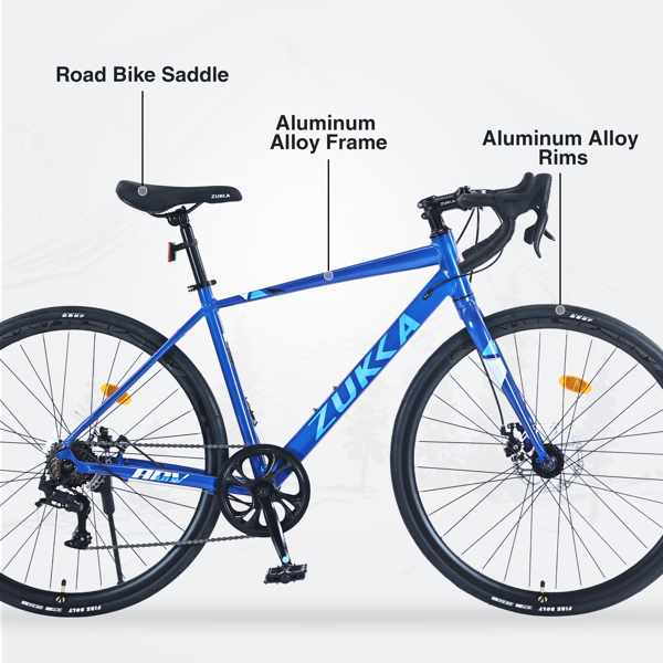 700C Road Bike ,7 Speed Road Bike, for Men Women ,Aluminum Alloy Frame