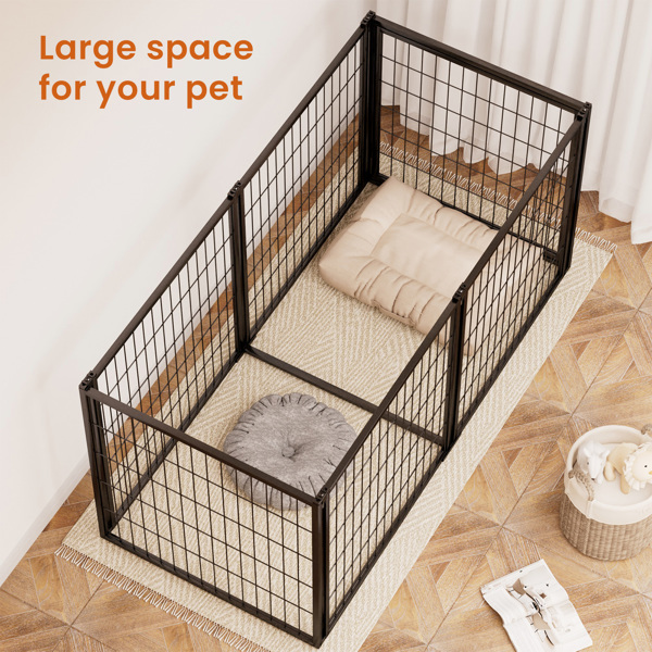 Dog Crate 63" Dog Kennel for Small Medium Dogs, Puppy Dog Playpen with Top, Pet Cage, Indoor, Black.63"L x 29.9"W x 31.9"H.