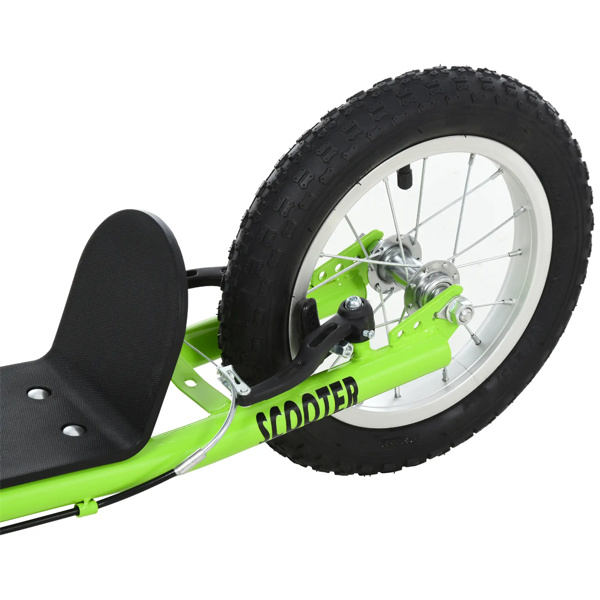   youth scooter is equipped  Dual Brakes  - Green