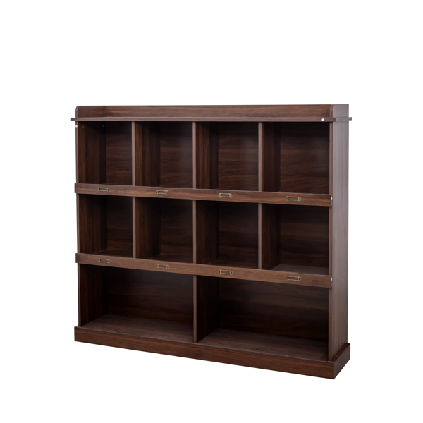 10-shelf Bookcase,Walnut