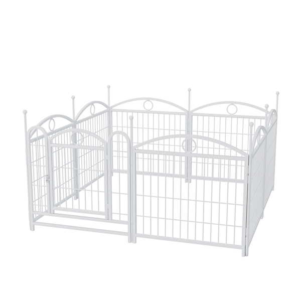 Dog Playpen Indoor 24 inch 8 Panels Metal Dog Pen Pet Dog Fence Outdoor Exercise Pen with Doors, Heavy Duty Dog Fence Puppy Pen for Large Medium Small Dogs Indoor Outdoor Foldable Pet Exercise Pen