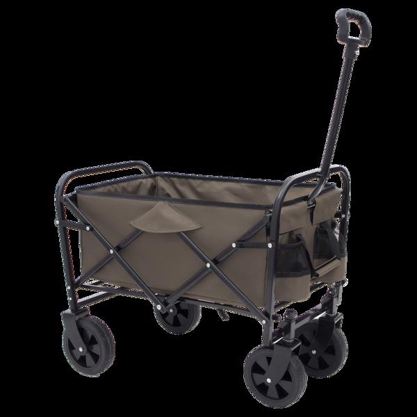 Multi-use Bag,Collapsible Foldable Wagon Cart Beach Wagon Heavy Duty Utility Cart Utility Wagon Grocery Cart for for Camping 3pcs plastic Liner bag /Cover , Olive green