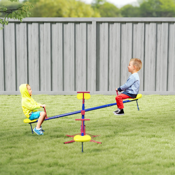   4 Seater  Kids Seesaw Swivel Teeter Totter with 360° Spinning