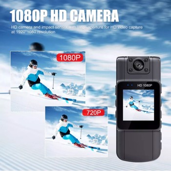 20-hour 1080P Camcorder Mini Police Body Camera HD 180° Video DVR IR Night Cam