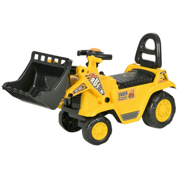 3 in 1 Ride On Toy Bulldozer Digger Tractor Pulling Cart 