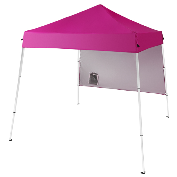 6x6ft Pop Up Canopy Tent, Outdoor Tent Canopy Foldable Portable Canopies for Camping, Patio, Easy Up Gazebo Canopy with Carry Bag Slant Legs，pink