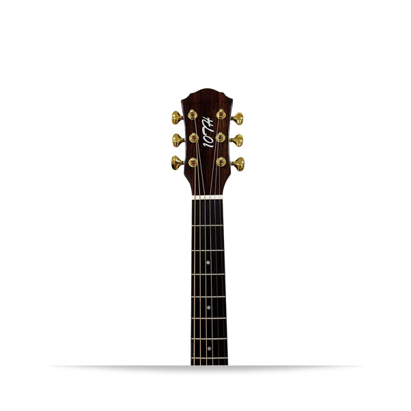 6-string beginner Solid Spruce round corner retro colored acoustic guitar, rosewood fingerboard, colored finish, right