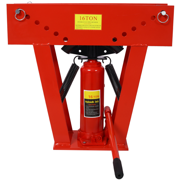 16 Ton Pipe Tube Bender Manual Hydraulic, Piping Bending Exhaust Tube Fabric w/8 Dies(1/2,3/4,1,1-1/4,1-1/12,2,2-1/2,3) Adjustable Rollers 90-180 Degree Bend Steel Iron Metal Ratcheting,Red