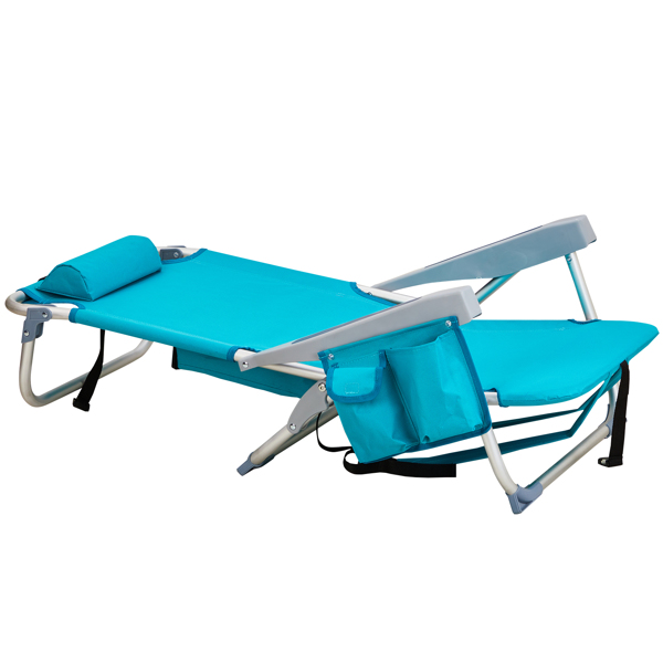 63*65*82cm 薄荷绿 铝沙滩椅 牛津布 银白色铝管 100kg 矮款 N001-14