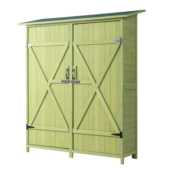 Fir Wood Shed Garden Storage Shed  Green