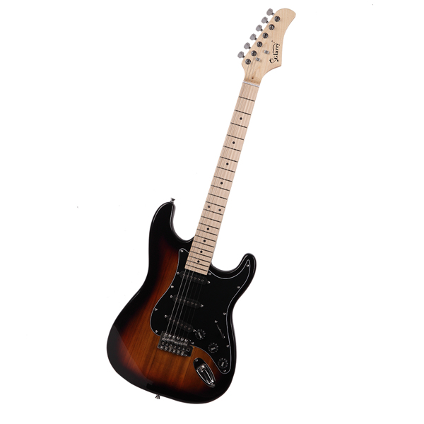 GST Stylish Electric Guitar Kit with Black Pickguard Sunset Color