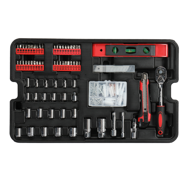 599 PCS Home Tool Set Kit, Auto Repair Tool Kit with Rolling Tool Box, Mechanic Tool Sets with 21V Max Cordless Power Drill