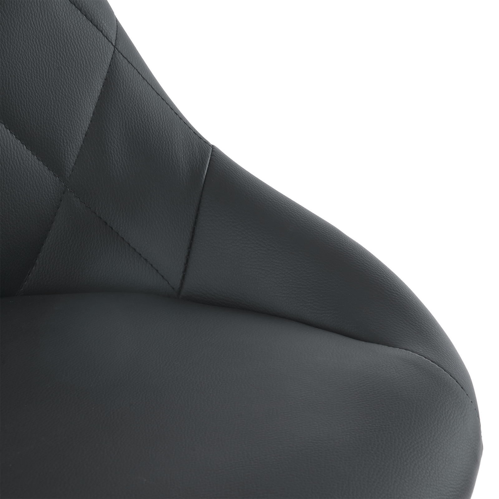 Set Of 2 Pu Leather Swivel Bar Stools With Backrest For Kitchen_voghion.com