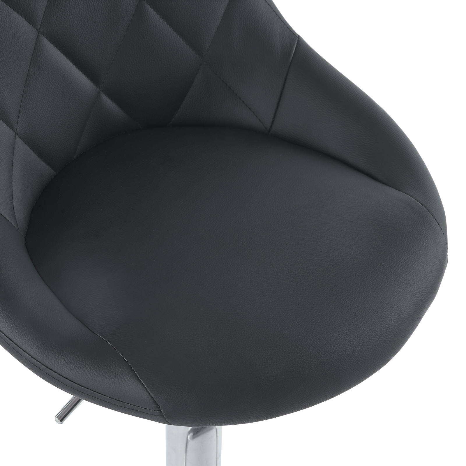 Set Of 2 Pu Leather Swivel Bar Stools With Backrest For Kitchen_voghion.com