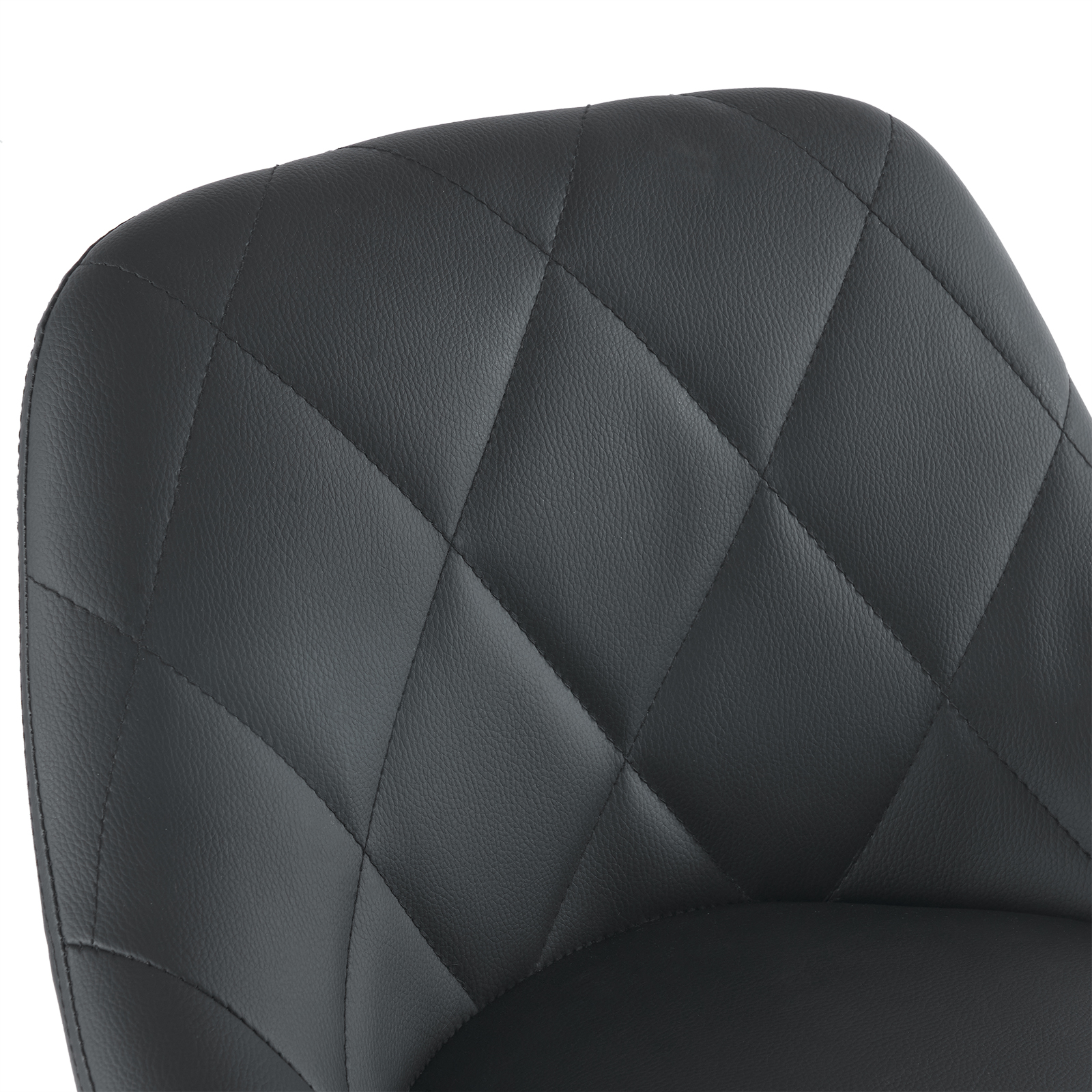 Set Of 2 Pu Leather Swivel Bar Stools With Backrest For Kitchen_voghion.com