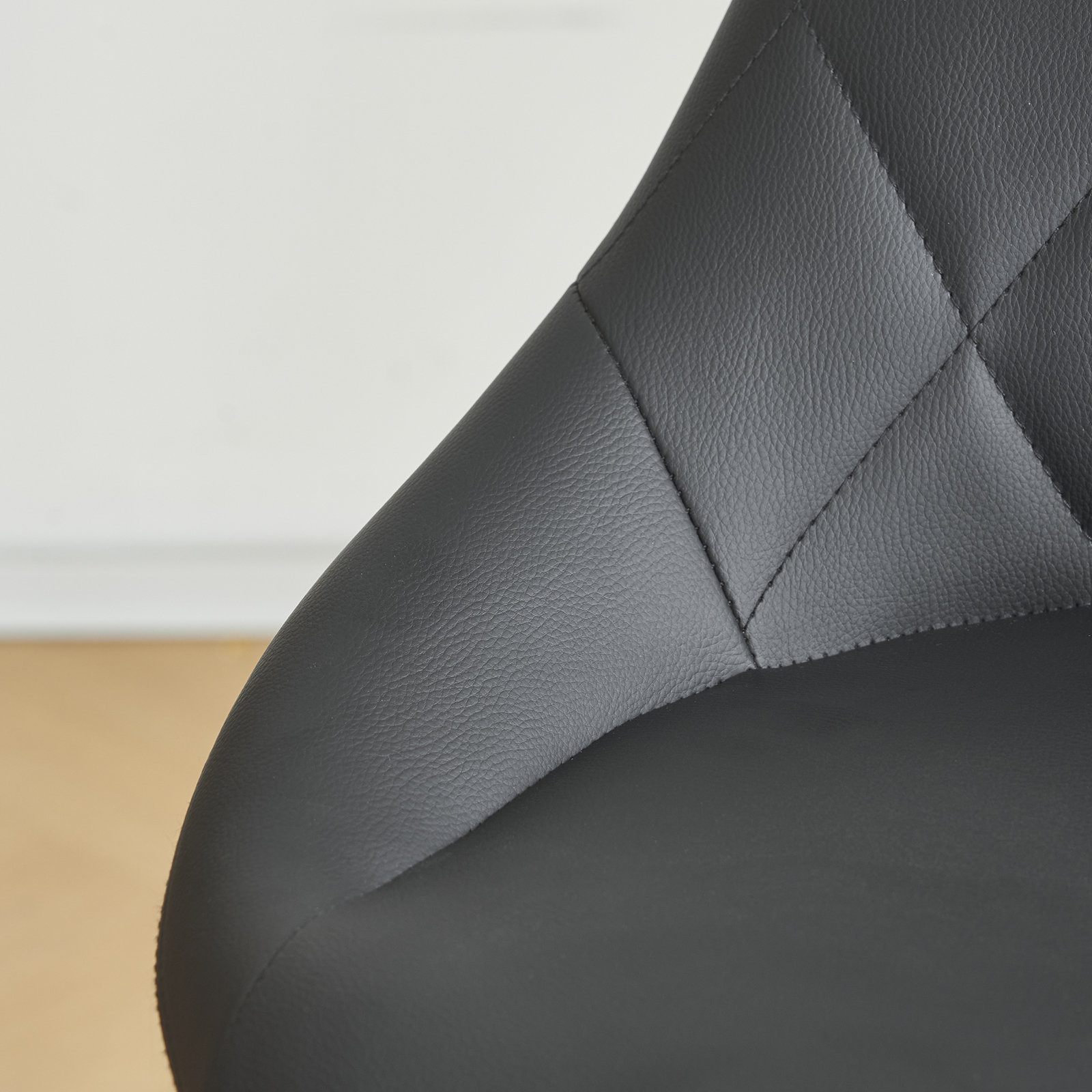 Set Of 2 Pu Leather Swivel Bar Stools With Backrest For Kitchen_voghion.com
