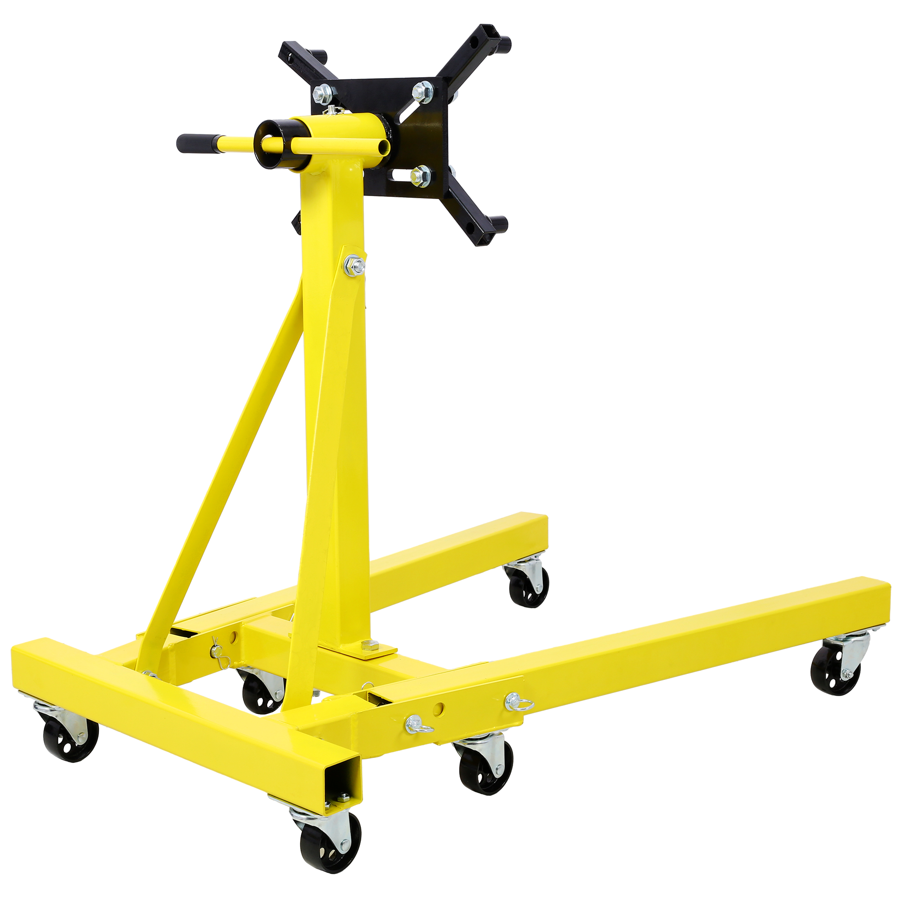 Folding Engine Stand 2000 LBS Capacity Motor Hoist 360 Degree Adjustable Mounting Head Dolly Mover Auto Repair view 3