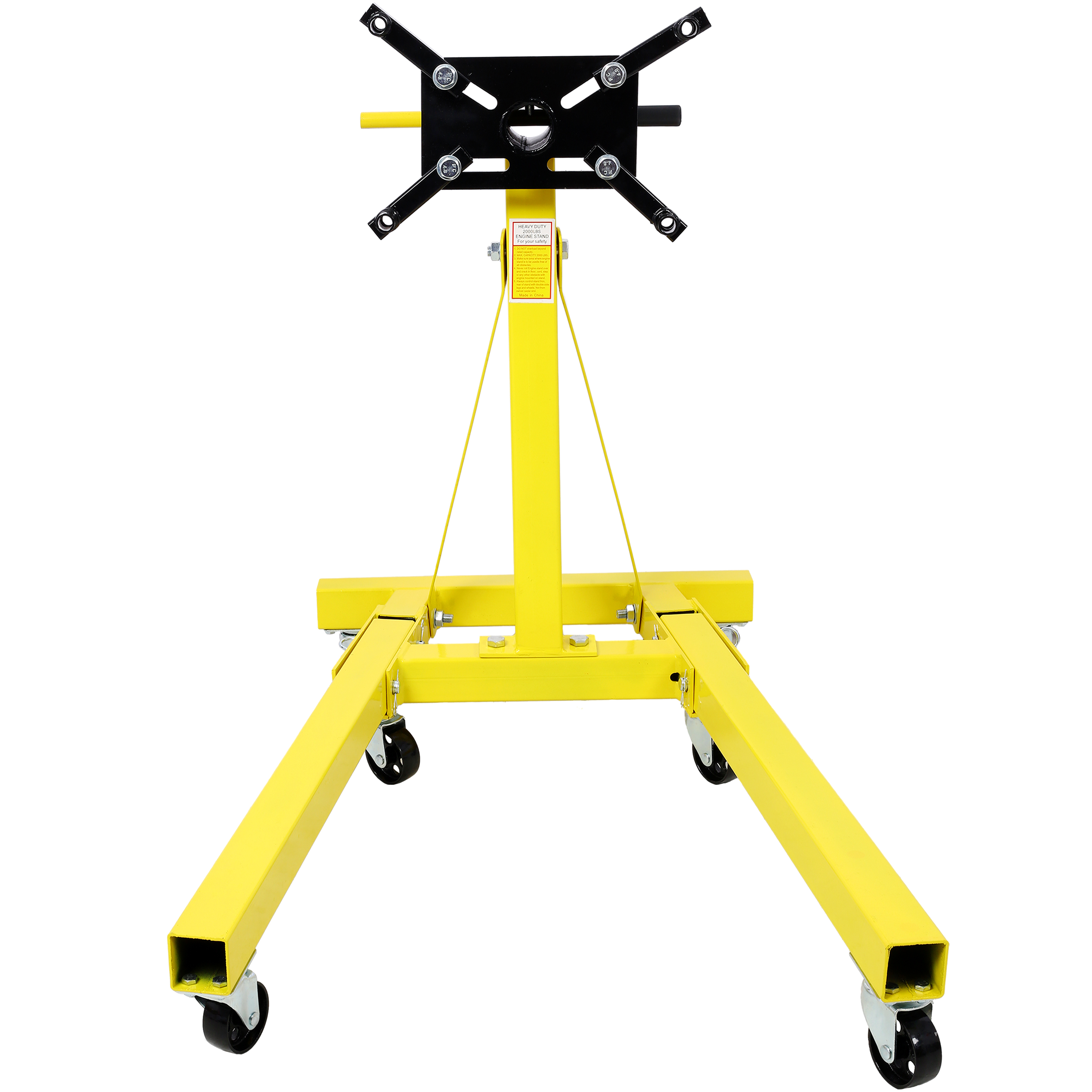 Folding Engine Stand 2000 LBS Capacity Motor Hoist 360 Degree Adjustable Mounting Head Dolly Mover Auto Repair view 2