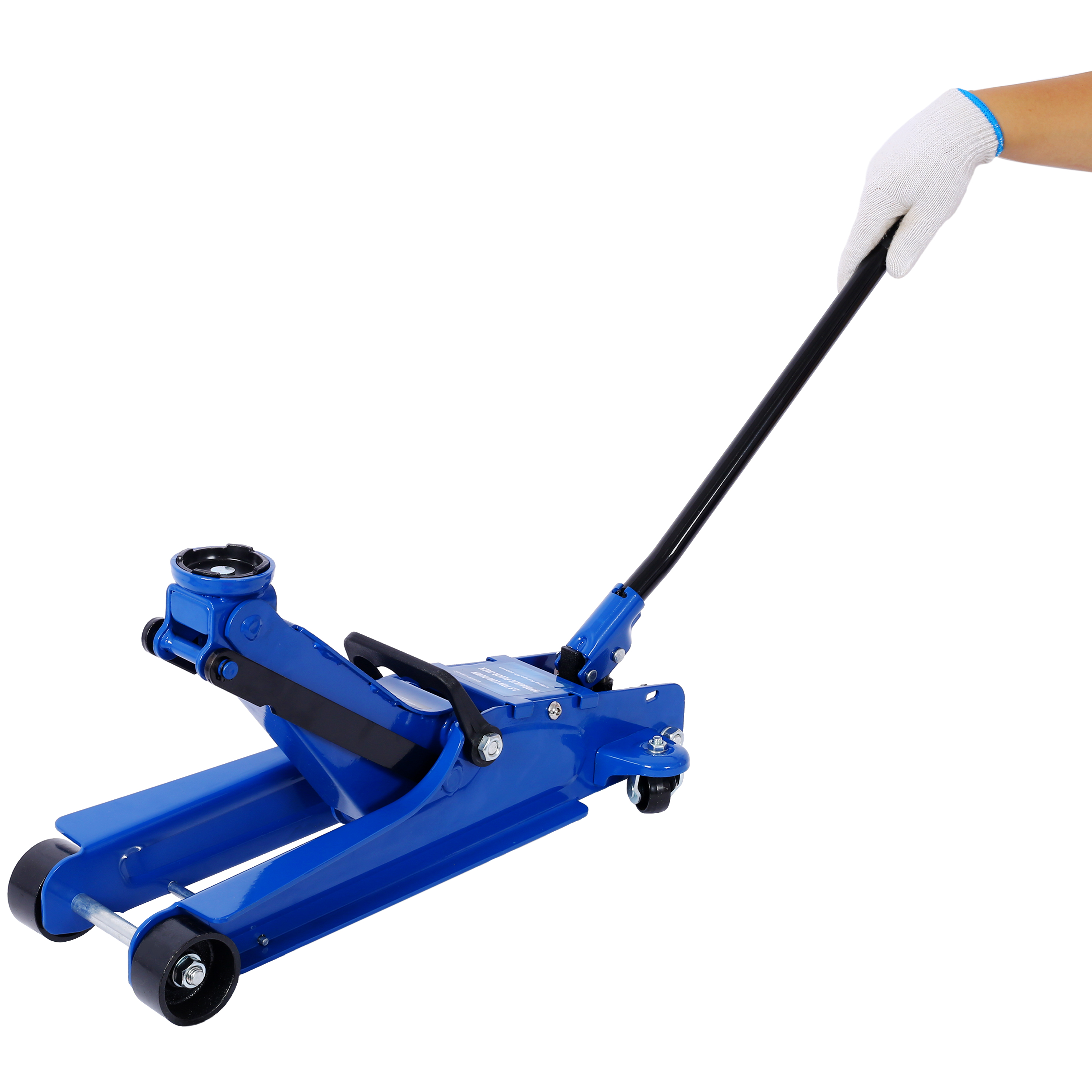 2.5 Ton Low Profile, Heavy-Duty Steel Racing Floor Jack with Single Piston Lift Pump