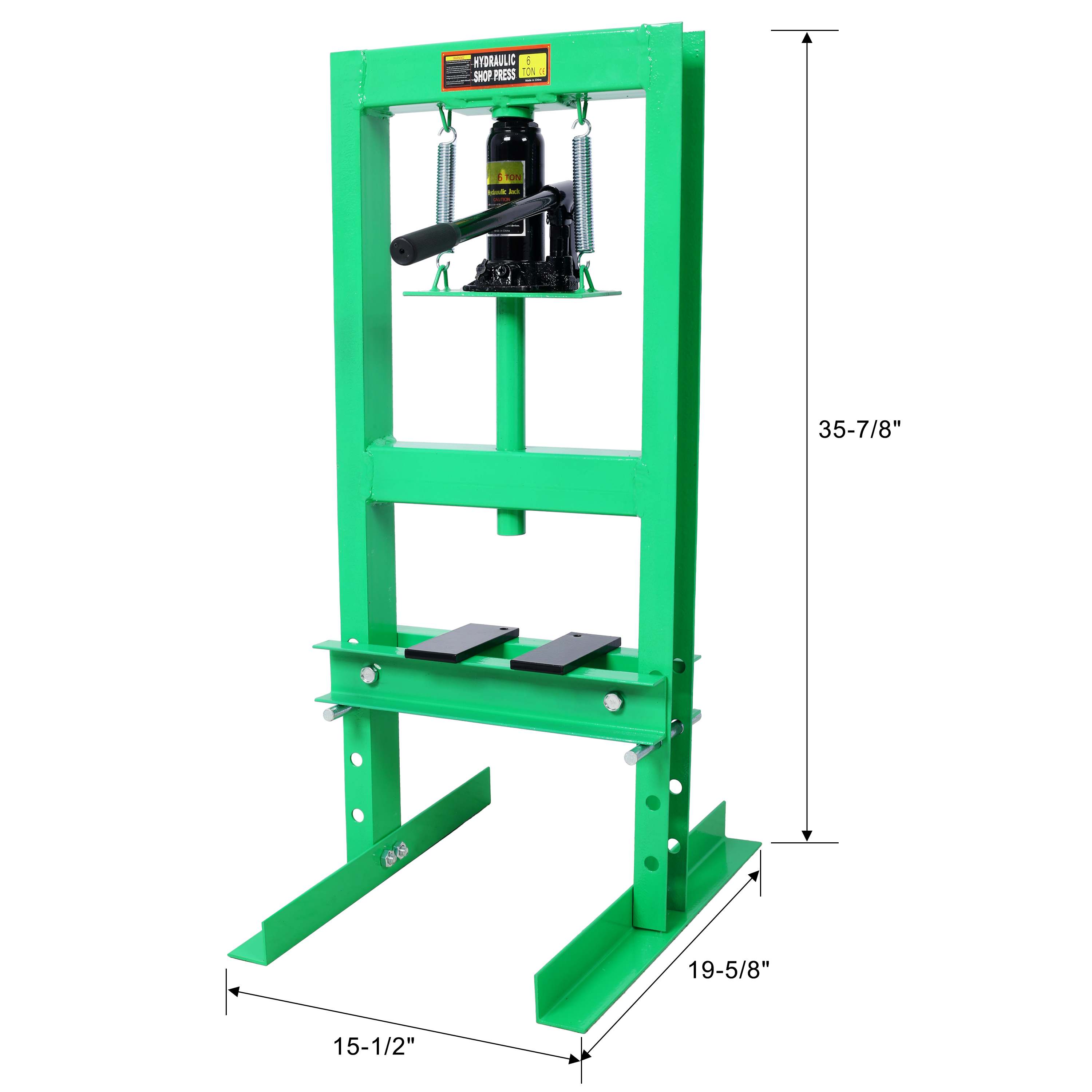 6 Ton Hydraulic Press, Benchtop Hydraulic Shop Press, H-Frame Garage Floor Press with Press Plates view 3