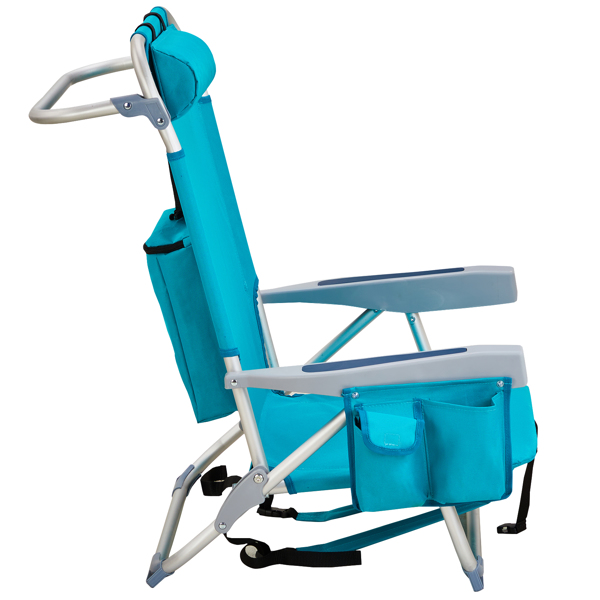 63*65*82cm 薄荷绿 铝沙滩椅 牛津布 银白色铝管 100kg 矮款 N001-13
