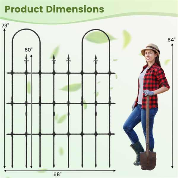 Outdoor Arch Trellis for Climbing Plants 58 x 73 Inch 