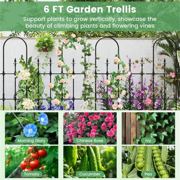 Outdoor Arch Trellis for Climbing Plants 58 x 73 Inch 