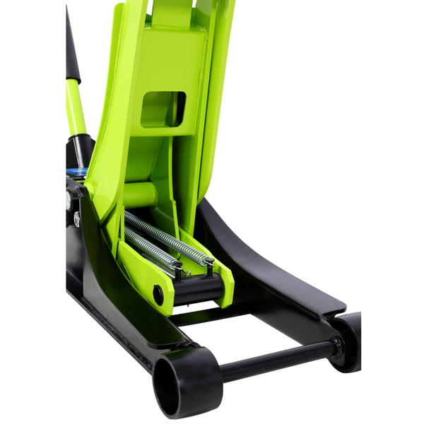 Low Profile Hydraulic Trolley Service/Floor Jack, 4 Ton (8000 lbs) Capacity, Lifting Range 2.5"-20",green