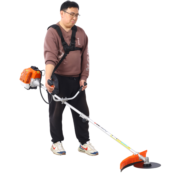 52cc Weed Wacker Gas Powered,6 in 1 Multifunction, String Trimmer, 8 inch Weed Wacker Attachments Heads,10" Metal 3/4/80T Blade,Rubber Handle , Shoulder & Strap Included, EPA Compliant