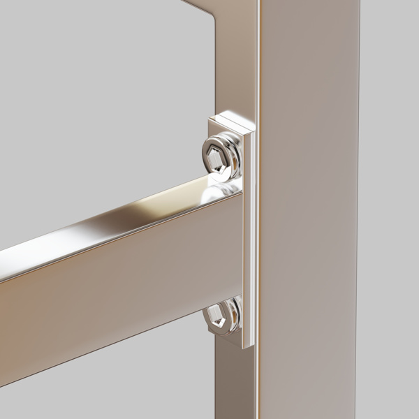 51英寸现代极简主义矩形玻璃餐桌，适用于4-6人，带0.31英寸钢化玻璃桌面和银铬金属腿，会议桌，休闲桌，电脑桌，聚会桌，写字台，适用于厨房，餐厅，客厅，聚会等（0损坏）-7