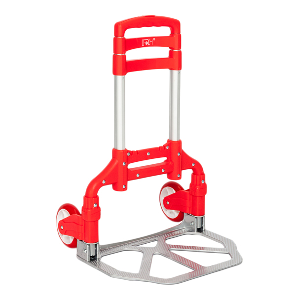 Portable Foldable Telescopic Trolley Trolley Luggage Trolley Red