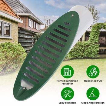 4Inch Green Angled Yard Drainage Pipe With Sloped Grate Yard Drain Emitter For Sump Pump Discharge Downspout Extensions Inlet Outlet Yard Drain Compatible With 4” Connections