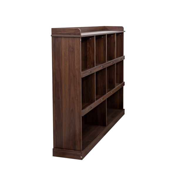 10-shelf Bookcase,Walnut