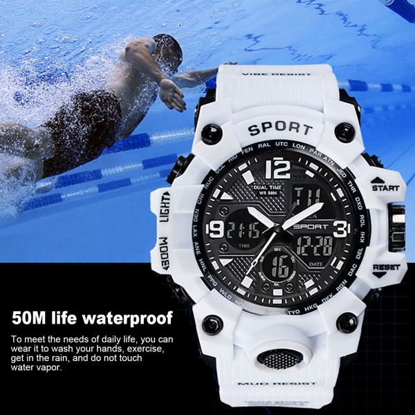 Mens Waterproof Watch Sport Military Analog Quartz Digital Wrist Watches US