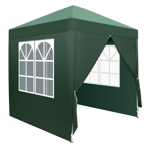 2 x 2m Two Doors & Two Windows Practical Waterproof Right-Angle Folding Tent Green