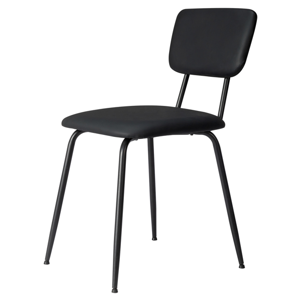 Set of 6 Modern Padded Dining Chairs for Kitchen Bar Office Chair, Black