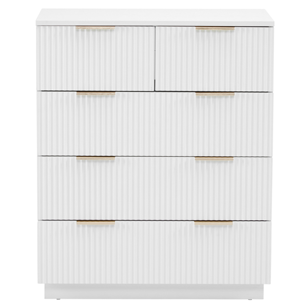 FCH White P2 Particle Board and Density Board 724194cm Wavy Pattern Drawer Front Four-Level Five-Drawer Cabinet