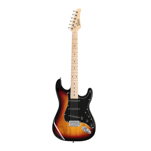 GST Stylish Electric Guitar Kit with Black Pickguard Sunset Color
